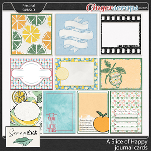 A Slice of Happiness Journal Cards by ScrapChat Designs