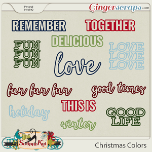 Christmas Colors Word Art by The Scrappy Kat Christmas Colors Word Art by The Scrappy Kat