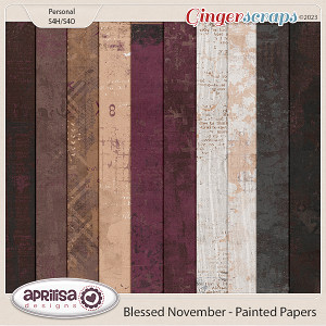Blessed November - Painted Papers by Aprilisa Designs