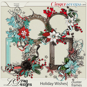 Holiday Wishes: Cluster Frames by LDragDesigns