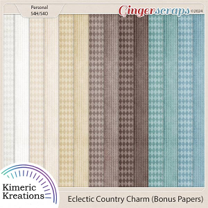 Eclectic Country Charm Bonus Papers by Kimeric Kreations