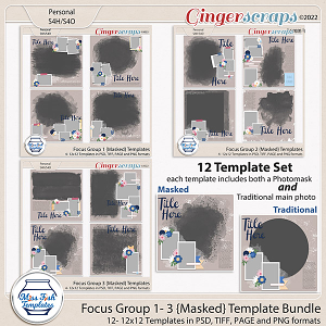 Focus Group 1-3 Masked Template Bundle by Miss Fish