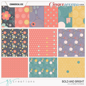 Bold and Bright Layered Patterns (CU) by GS Creations