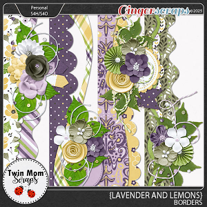 Lavender and Lemons - BORDERS by Twin Mom Scraps