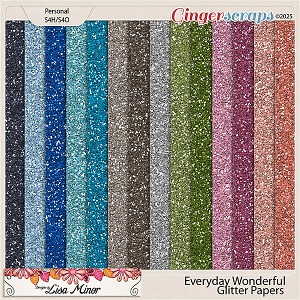 Everyday Wonderful Glitter Papers from Designs by Lisa Minor