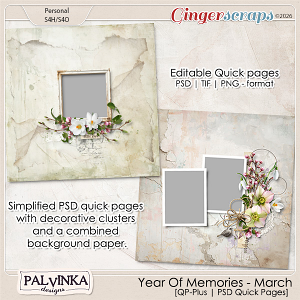 Year Of Memories - March QP-Plus by Palvinka Designs