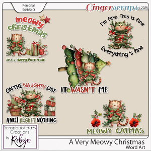 A Very Meowy Christmas Word Art by Scrapbookcrazy Creations 