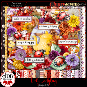 Lucky Ladybug Page Kit by ADB Designs