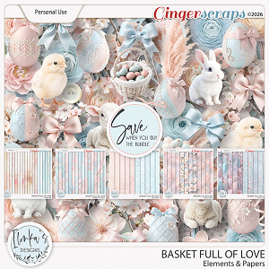 Basket Full Of Love Elements & Papers by Ilonka's Designs
