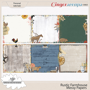 Rustic Farmhouse Messy Papers- by Adrienne Skelton Designs  