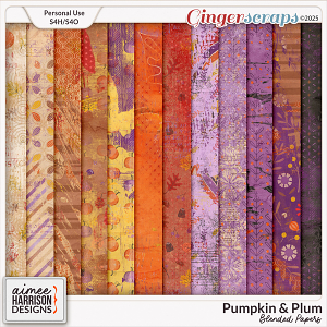Pumpkln & Plum Blended Papers by Aimee Harrison
