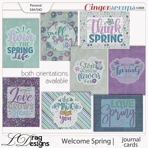 Welcome Spring: Journal Cards by LDragDesigns