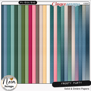 Frosty Party - Solid & Ombré Papers - by Neia Scraps