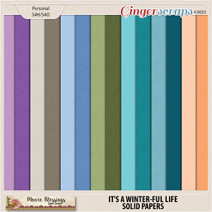 It's a Winter-ful Life Solid Papers by Moore Blessings Digital Design 