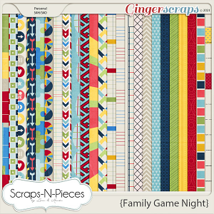 Family Game Night Pattern Papers - Scraps N Pieces  