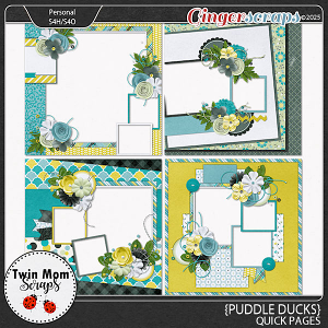 Puddle Ducks - QUICK PAGES by Twin Mom Scraps