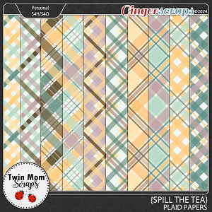 Spill the Tea - PLAID PAPERS by Twin Mom Scraps