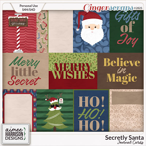 Secretly Santa Journal Cards by Aimee Harrison Secretly Santa Journal Cards by Aimee Harrison