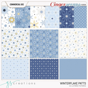 Winterflakes Layered Patterns (CU) by GS Creations