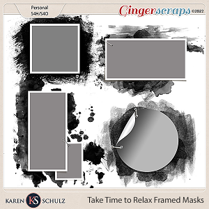 Take Time to Relax Framed Masks by Karen Schulz