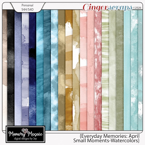 Everyday Memories: April-Watercolor Papers by Memory Mosaic