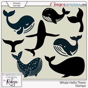 Whale Hello There Stamps by Scrapbookcrazy Creations