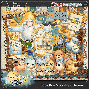 Baby Boy Moonlight Dreams Page Kit