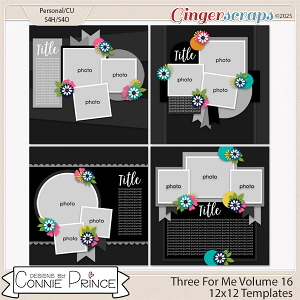 Three For Me Volume 16 - 12x12 Temps (CU Ok) by Connie Prince