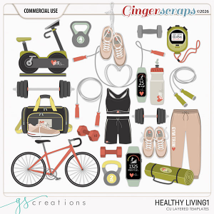 Healthy Living1 Layered Templates (CU) by GS Creations