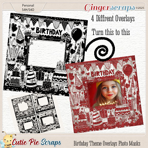 Birthday Theme Overlays Photo Masks 01