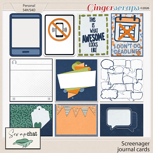 Screenager Journal Cards by ScrapChat Designs