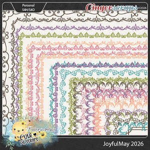 Joyful May 2026 Page Borders