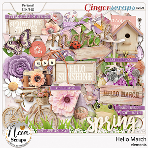 Hello March - Elements - by Neia Scraps