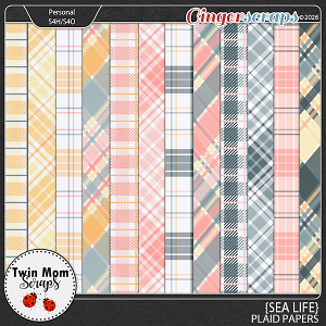 Sea Life - PLAID PAPERS by Twin Mom Scraps