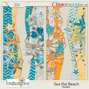 Sea the Beach Borders by Lindsay Jane