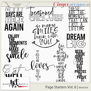 Page Starters Vol. 6 Word Art