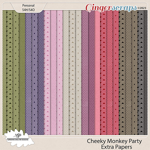 Cheeky Monkey Party Extra Papers- By Adrienne Skelton Design 