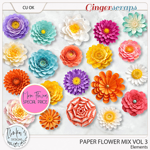CU Paper Flower Mix Vol 3 by Ilonka's Designs