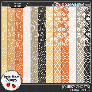 Quirky Ghosts - EXTRA PAPERS by Twin Mom Scraps