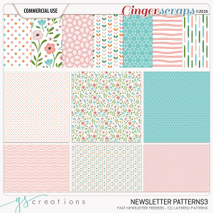 Newsletter Layered Patterns3 (CU) by GS Creations