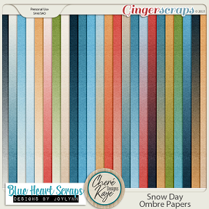 Snow Day Ombre Papers by Chere Kaye Designs and Blue Heart Scraps