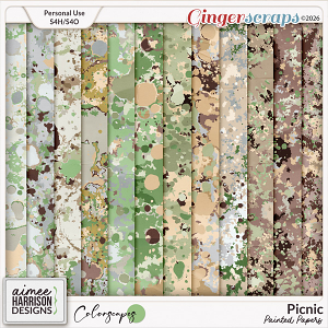 Picnic Painted Papers by Aimee Harrison Picnic Painted Papers by Aimee Harrison