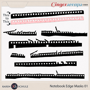 Notebook Edge Masks 01 by Karen Schulz 