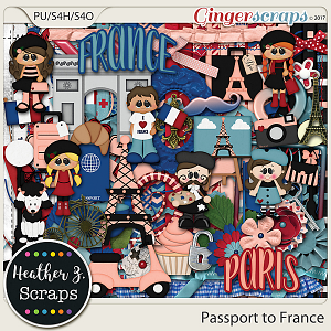 Passport to France KIT by Heather Z Scraps