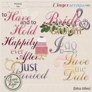 Bliss Titles by Chere Kaye Designs