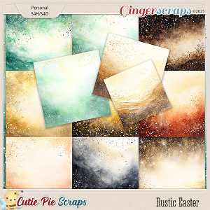Rustic Easter Glitter Papers