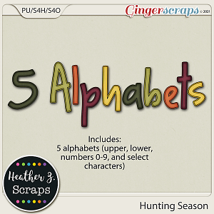 Hunting Season ALPHABETS by Heather Z Scraps