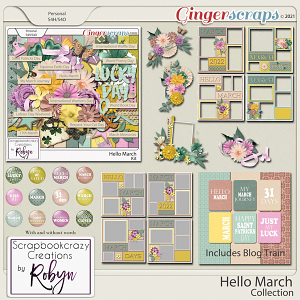 Hello March Collection by Scrapbookcrazy Creations