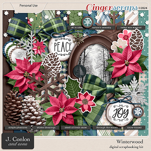 Winterwood Digital Scrapbooking Kit by J. Conlon and Sons