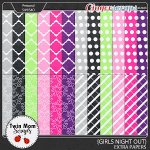 Girls Night Out - EXTRA PAPERS by Twin Mom Scraps